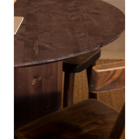 Table à manger ronde Bloom noyer