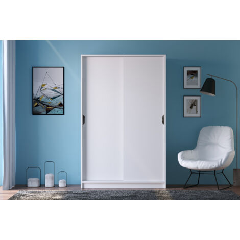 BERGEN Sliding Door White Wardrobe