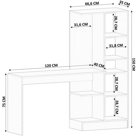 GISELLE White Storage Desk