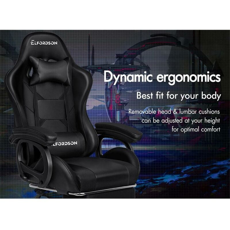 Gtplayer gaming chair with online footrest ergonomic massage