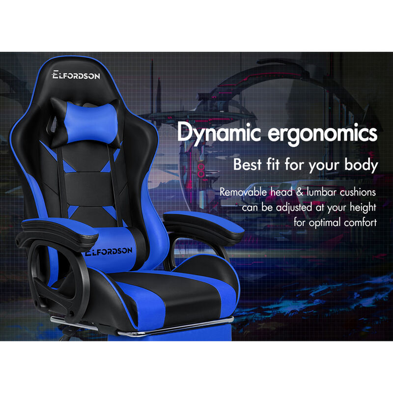 Best gaming chair discount with massage and footrest