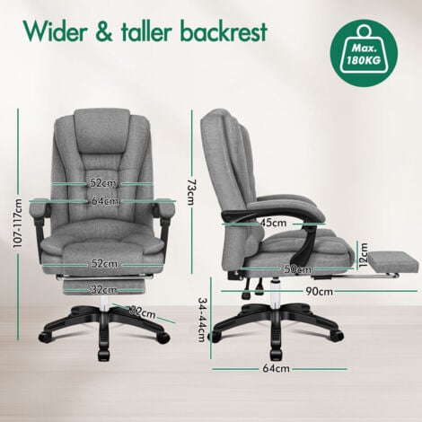 ELFORDSON 8-Point Massage Office Chair, Seat Heated Gaming Chair