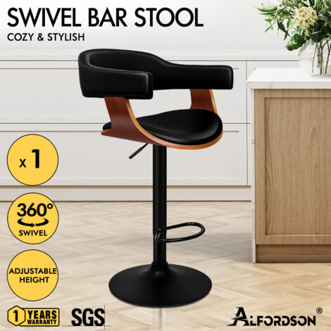ALFORDSON Tabourets de Bar Remy Cuisine Vérin à Gaz Pivotant Chaise Vintage Cuir Noir | Leroy Merlin ALFORDSON Tabourets de Bar Remy Cuisine Vérin à Gaz Pivotant Chaise Vintage Cuir Noir | Leroy Merlin