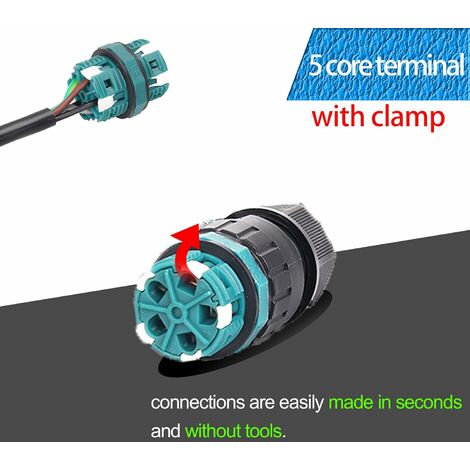 Connecteur Étanche IP68, 2/3/4 Broches, 15A, AC DC, 10mm, TUV