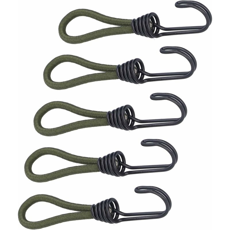 10 Morceaux de Corde élastique pour Tente avec Crochet Tente de Camping  Fixation Accessoires de Corde