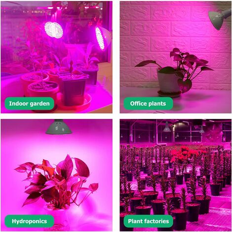 E27 Lampe à bulbe et à floraison à spectre complet à led horticole pour la  culture de plantes d'intérieur-15w