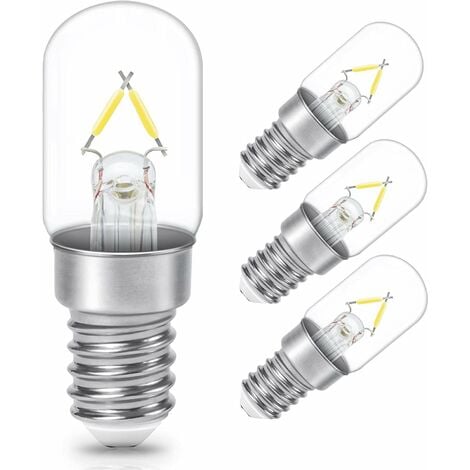 Ampoule LED E14 T20 1.5W pou Réfrigérateur équivalent 15W,Blanc Chaud 2700K  Réfrigérateur,Frigo,Lustre