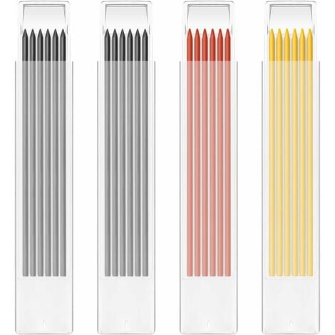 Set de Crayon de Charpentier Solide, 24 Crayons de Menuisier, 2.8mm Trou  Profond Outil de