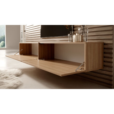 Selsey BISIRA - Meuble TV 200 cm - Chêne Linberg