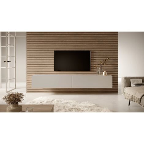 Selsey BISIRA - Meuble TV - 200 cm - taupe (gris-beige)