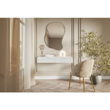 Selsey VELDIO - Coiffeuse avec tiroir - 110 cm - suspendu - blanc