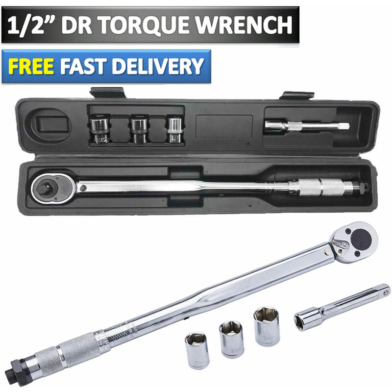 1/2 & 1/4 & 3/8 Torque Wrench Ratchet Spanner Micrometer 28-210nm  Adjustable