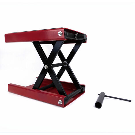 Motorcycle Scissor Lift,Jack Scissor Hydraulic Lift for Terrain Vehicle,Stand Lift Jack for Motorbike Repair,Heavy Duty Steel Bike Repair Deck Bracket with Adjustable Height (1/5)