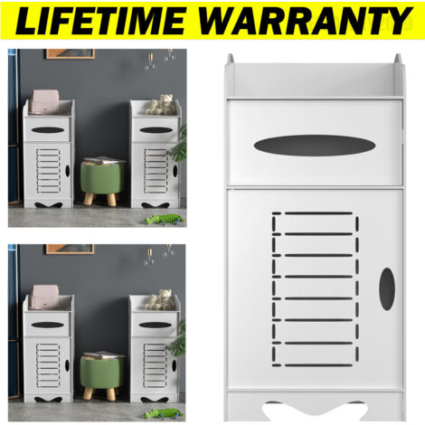 Bathroom Storage Cabinet Floor Standing Shelves Waterproof Display White Robust Furniture Toilet Silm Shelf Organizer Tall Cupboard (1/5)
