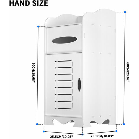 Bathroom Storage Shelv Floor Standing Waterproof Cabinet White Robust Furniture Toilet Racking Organizer Tall Cupboard