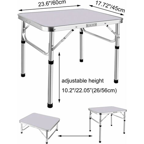 Aluminum Lightweight Table Fishing Picnic Beach Folding Table Outdoor  Portable Backpacking Camping Roll-up Foldable Desk Compute