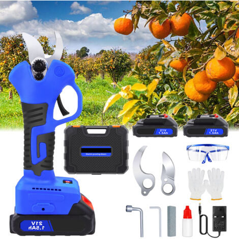 Pruning Shears Cordless Electric Secateurs Garden Branch Pruner Cutter 2 Battery (1/5)