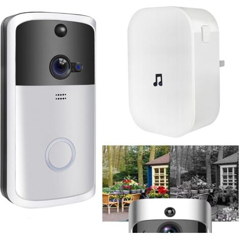 Doorbell Camera Wireless No Subscription - SD Card & Cloud Storage, Smart  Video Doorbell with Chime, 2.4G WiFi Door Bell Ringer Battery Powered,  1080p