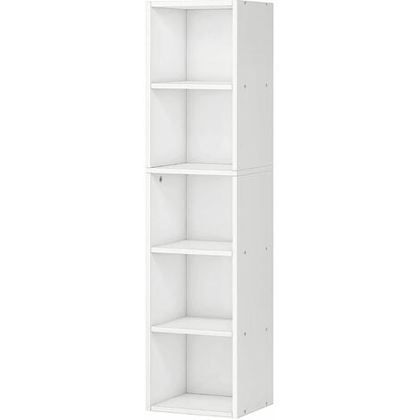 Cube Storage Unit, 5 Cube Bookcase Bookshelf Wooden Cube Storage Organiser Shelving Unit, Multifunctional Storage Shelves for Office/Livingroom/Kitchen/Bathroom