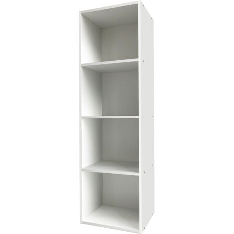 4 Tier Compartment Bookcase Cube Shelf Storage Rack Display Shelf Bookcase Storage Cabinet (1/5)