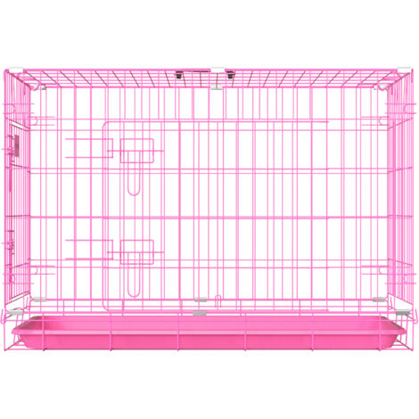 Pet Dog Cage- Folding Cage Metal Dog Crate Teddy Poodle Small Dog Cat ...