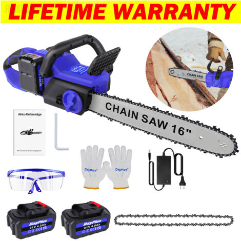 16" Cordless Electric Chainsaw Cutter Garden Wood Branches Saw Pruning Cutting (1/5)