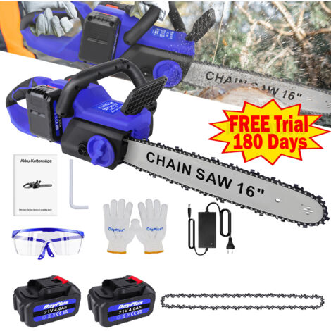 16" inch Cordless Chainsaw Cutter Garden Courtyard Branch Wood Cutting 2x Battery