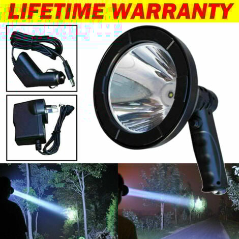 LED Hunting Flashlights Spotlights Handheld Rechargeable Car Cigarette Shooting Lamp Light Built-in Battery 12V 100W Portable Super Power Long Distance