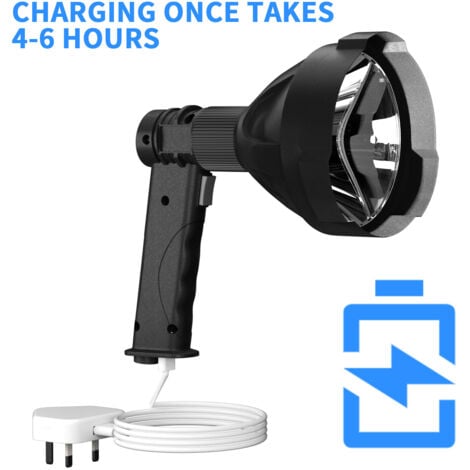 LED Hunting Flashlights Spotlights Handheld Rechargeable Car Cigarette Shooting Lamp Light Built-in Battery 12V 100W Portable Super Power Long Distance