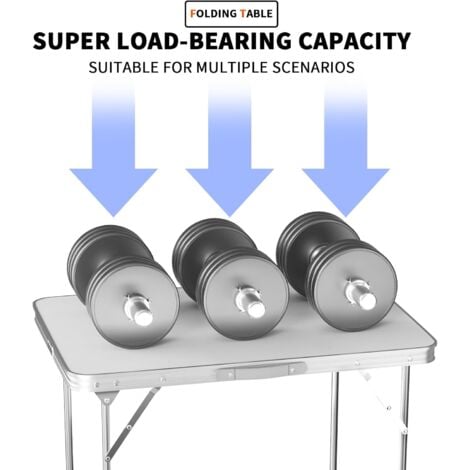 Folding Table Picnic Party Foldable Aluminium Camping Table Portable Indoor Outdoor Dining Camp Tables Utility BBQ