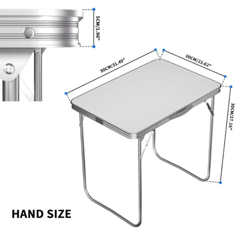 Portable Folding Camping Table Aluminium Carry BBQ Desk Kitchen Outdoor Picnic