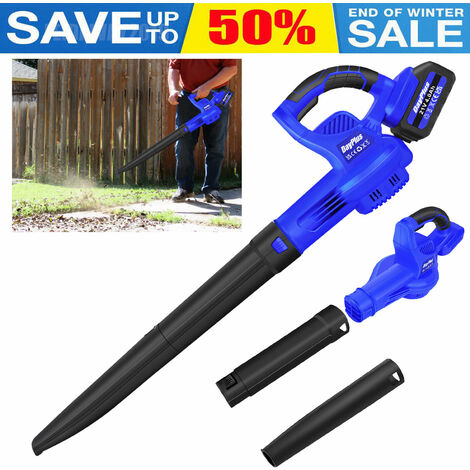 21V Cordless Leaf Blower 2-in-1 Garden Patio Blowing & Vacuum Battery Charger (1/5)