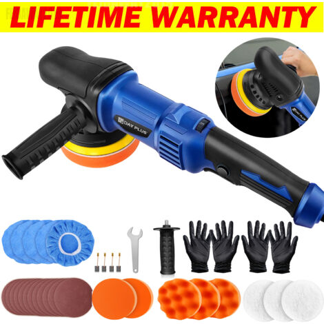 Dual Action Orbital 5inch Car Polisher Buffer Sander Polishing Machine Wax Pads