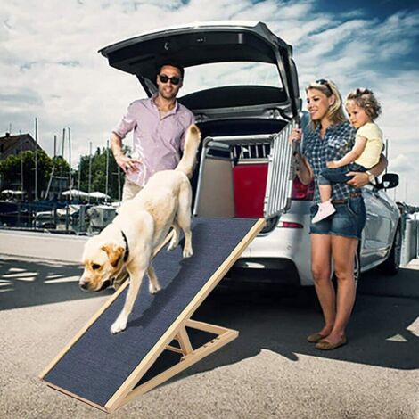 Dog Pet Puppy Wood Foldable Stairs Folding Ramp Access Steps Lightweight Car Van