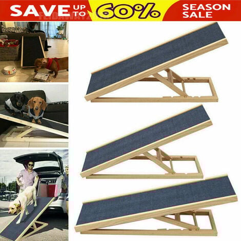 61in Folding Dog Ramp For Cars With Anti-Slip Tape, Portable