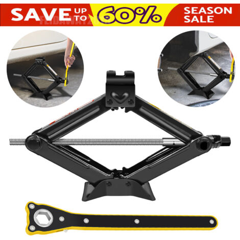2 Ton Heavy Duty Wind Up Scissor Jack Stand with Speed Handle for Car Auto SUV