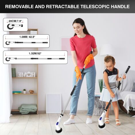 Electric Spin Scrubber Brush 10 in 1 Electric Cleaning Tile Wall Floor Shower