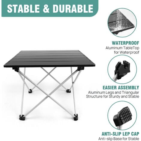 Folding Camping Table Aluminium Picnic Portable Adjustable Party BBQ Outdoor NEW