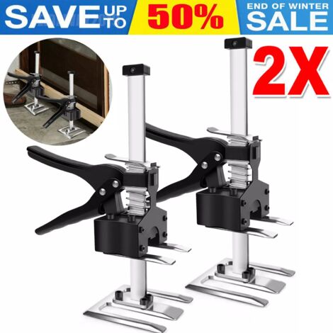 2x Labor-saving Arm Door Board Lifter Cabinet Jack Plaster Sheet Repair Support (1/5)