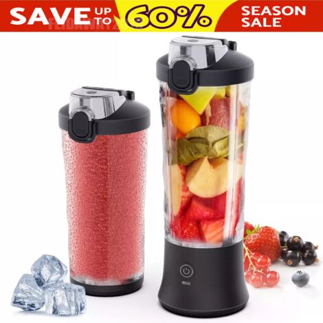 Portable 600ML Mixer Rechargeable USB Juicer Fruit Blender Juicer Shaker Bottle (1/5)
