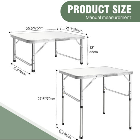 Portable Folding Aluminium Camping Table Picnic Outdoor Foldable Tables BBQ Desk
