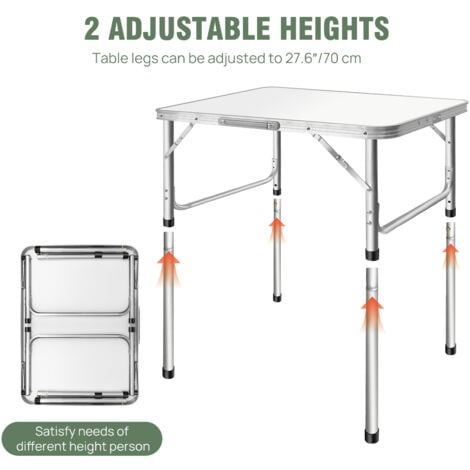 Portable Folding Aluminium Camping Table Picnic Outdoor Foldable Tables BBQ Desk