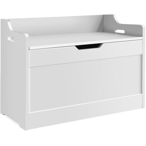 Storage Ottoman Chest Toy Box Bedding Blanket Box Large Wooden Stool Bench Shelf