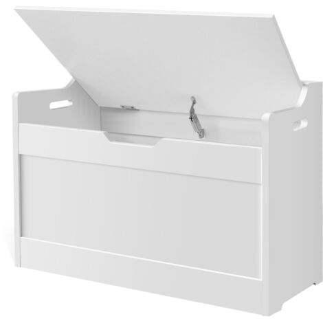 Wooden Toy Box Large White Storage Unit Kids Toys Children Nursery Bedroom Chest