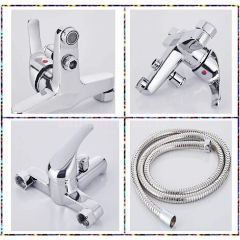 Modern Bathroom Bath Shower Filler Mixer Tap Single Lever Chrome Solid ...