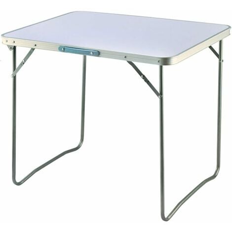 Camping Table Portable Picnic Table Aluminum Folding Table Indoor Outdoor Table Heavy Duty Garden Trestle Set for BBQ Picnic Party, Load Capacity 15KG, Length 80cm