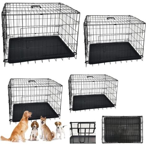 Dog cage base clearance tray