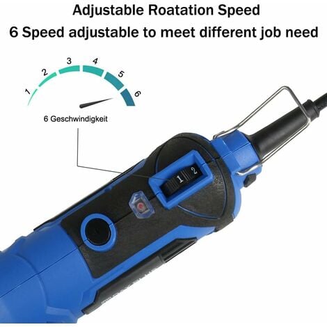 Rotary Tool Kit, 6 Variable Speed 160W Power Rotary Tool with 85 Accessories 180W Rotary Tool Kit, 1.5-Amp PHALANX 6 Variable Speed with Flex