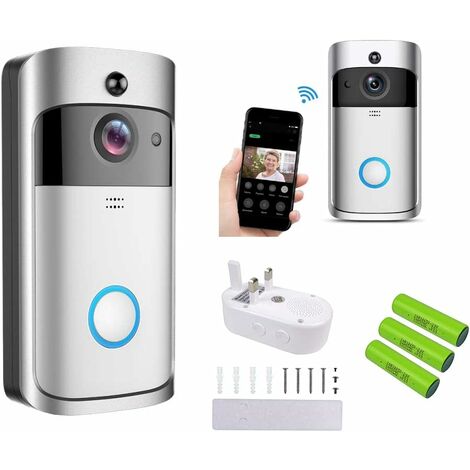 Smart Security Video Doorbell Camera with Chime, Battery Operated