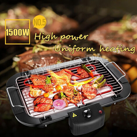 Electric Table Top Grill BBQ Barbecue Garden Camping Indoor Smoke Free ...